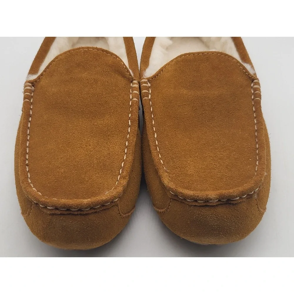 Koolaburra By UGG Tipton Mens‎ 9 Chestnut Suede Moc Slippers Lined 1105893